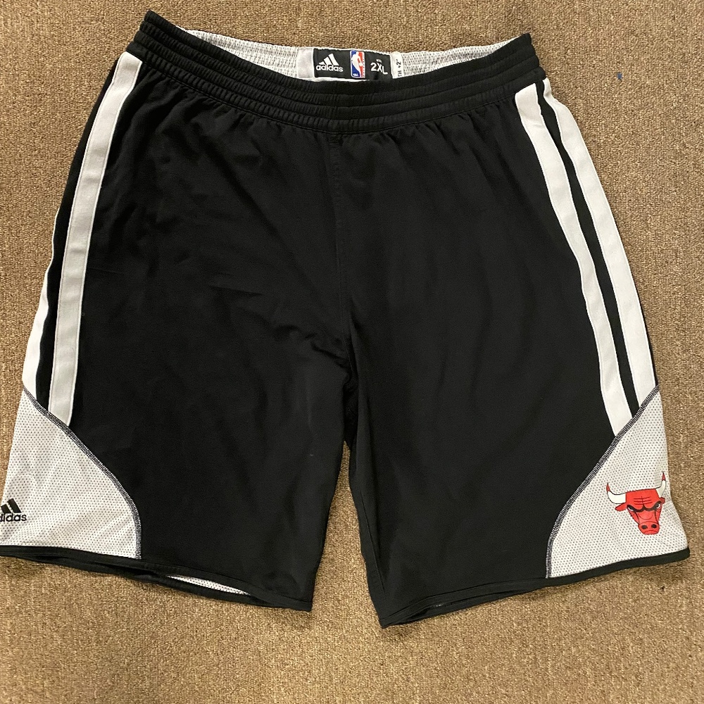 Chicago Bulls Adidas Practice Shorts.  Authentic and worn at practice. XXL.